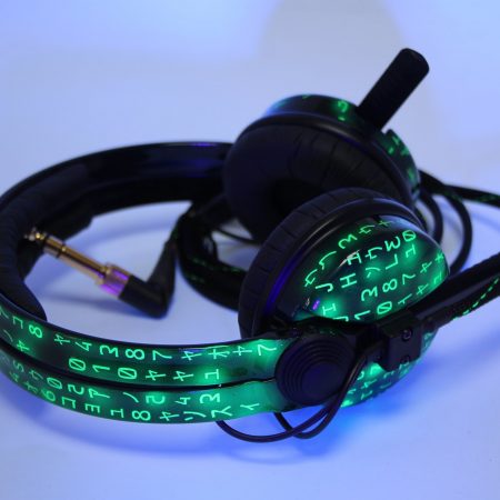 Custom Cans Matrix Code style Sennheiser HD25 DJ Headphones
