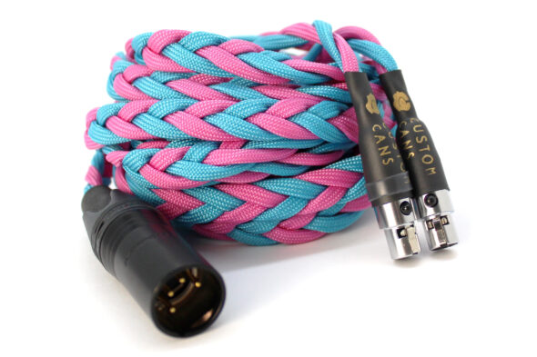Ultra-low capacitance balanced Audeze style cable for headphones that take two 4 pin mini XLR connectors (LCD-2 / LCD-3 / LCD-X)