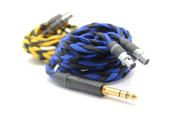 Ultra-low capacitance Audeze style cable with two 4 pin mini XLR connectors (LCD-2 / LCD-3 / LCD-X)