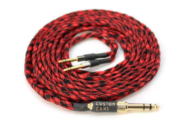 Ultra-low capacitance cable with extended slim 3.5mm jacks (Beyerdynamic T1 / T5P Gen 2 / Gen3, Amiron Home, Audeze Sine)