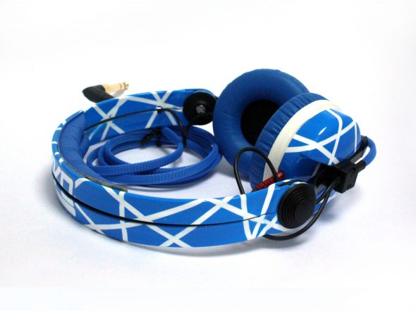 Geometric HD25 Headphones in Blue and Glow in the dark white