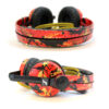 Sennheiser HD25 headphones in Flame Red with Black and Gold Splatter