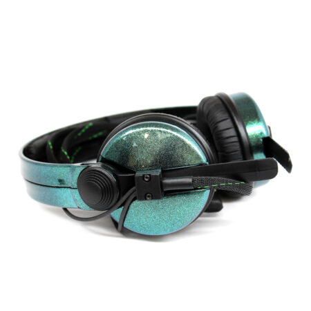 Custom Cans Hot Rod Sparkle Green HD25 headphones