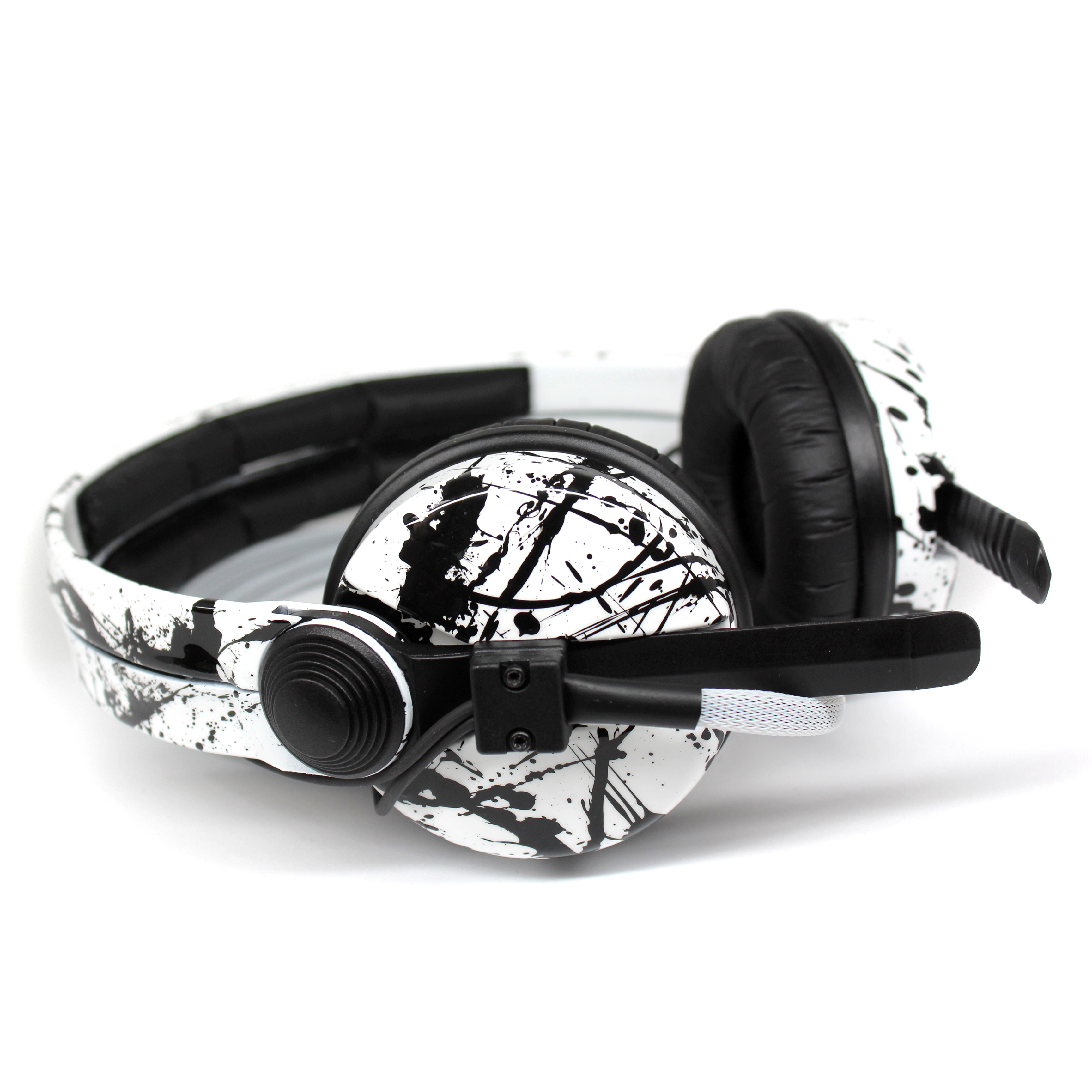 Sennheiser HD25 - Custom Cans White with Black Splatter - Custom