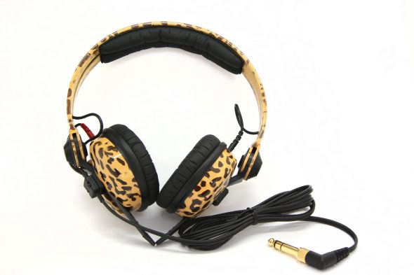 Custom Cans Animal Print Leopard Sennheiser HD25 DJ Headphones with 2 yr warranty-2684