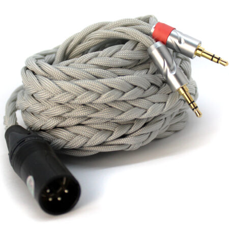 Ultra-low capacitance balanced litz cable for headphones that take 2 x 3.5mm TRS jacks like HiFiMan or  Denon,