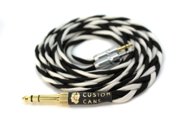 Ultra-low capacitance litz cable with 2 x 3.5mm TRS jacks for Denon or HiFiMan headphones