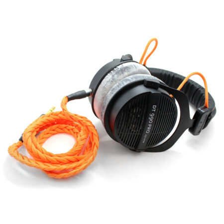 Custom Cans Uber DT990 headphones with modified drivers and detachable litz cable (3.5mm / 6.35mm TRS jack)