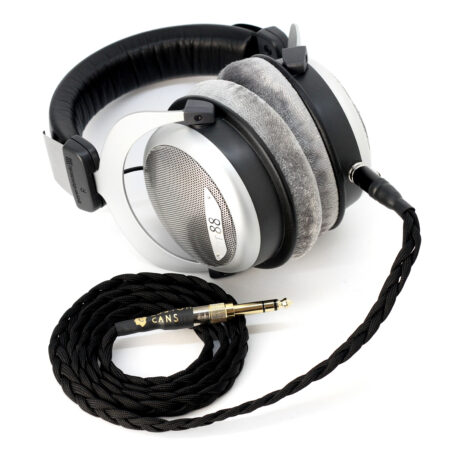 Custom Cans Uber DT880 headphones with modified drivers and detachable litz cable (3.5mm / 6.35mm TRS jack)