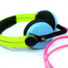 Custom Cans UV Yellow, Blue and Pink Sennheiser HD25 Headphones 2