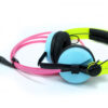 Custom Cans UV Yellow, Blue and Pink Sennheiser HD25 Headphones 4