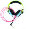 Custom Cans UV Yellow, Blue and Pink Sennheiser HD25 Headphones 3