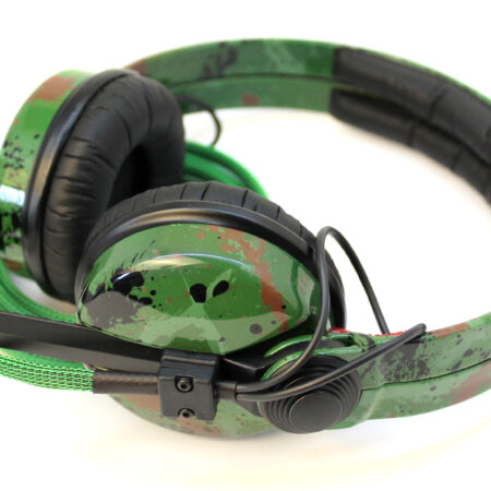 Custom Cans Camo Splatter Sennheiser HD25 DJ Headphones Ready to Ship