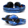 Custom Cans Blue Sheen with White and Black Paint Splatter Sennheiser HD25 4