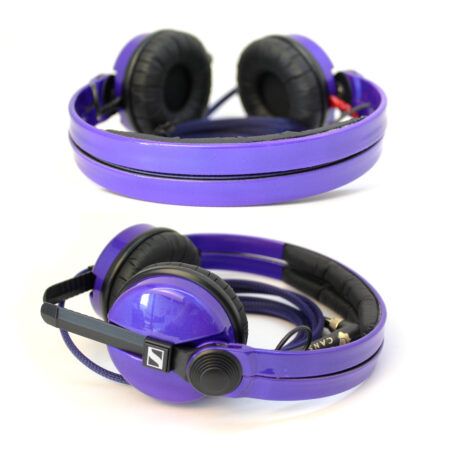 Custom Cans  UV Deep Blue / Purple Sparkle Sennheiser HD25