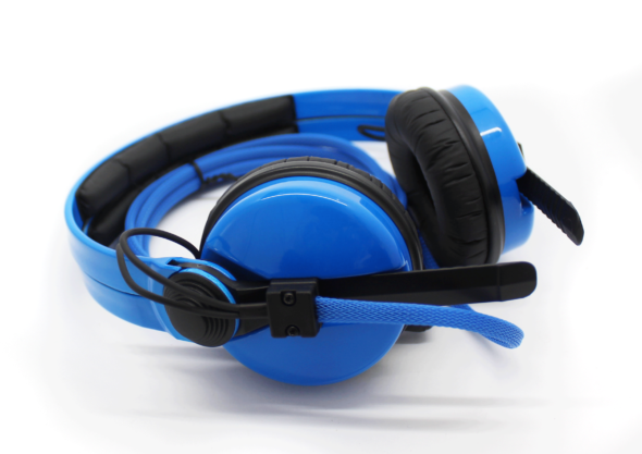 Sennheiser HD25 in UV Blue DJ Headphones