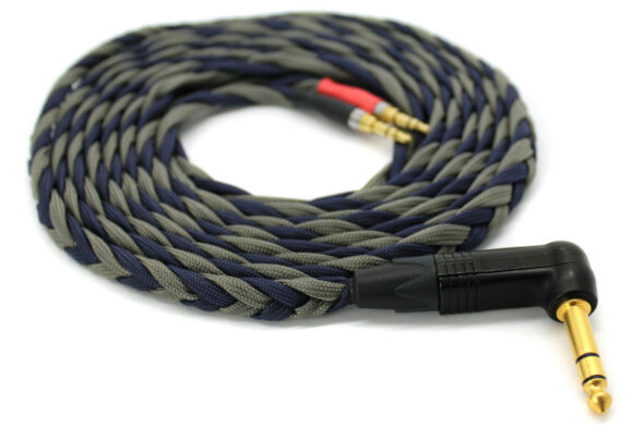 Beyerdynamic T1/ T5P Cable 6.35mm Angled Jack (2.75m, Grey and Blue) CLEARANCE