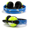 Sennheiser HD25s in blue and yellow with white splatter DJ Headphones 4
