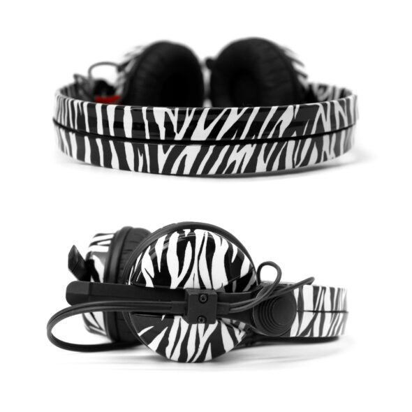 Sennheiser HD25s in zebra print design DJ Headphones 5