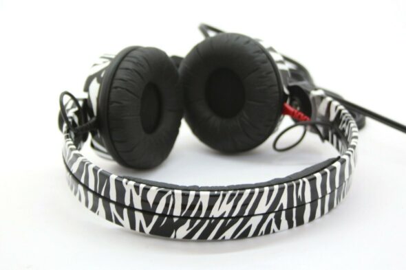 Sennheiser HD25s in zebra print design DJ Headphones 4