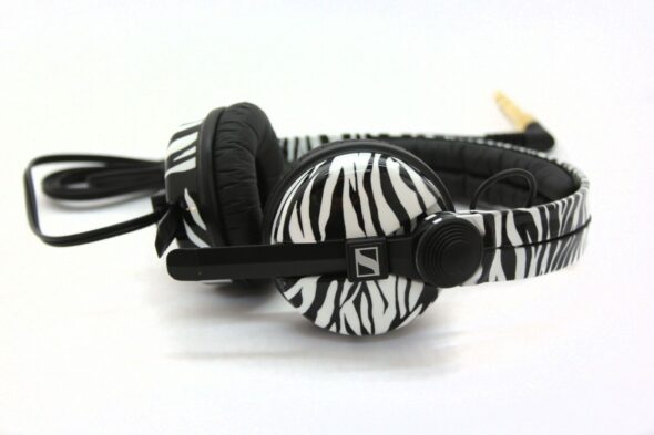 Sennheiser HD25s in zebra print design DJ Headphones 2