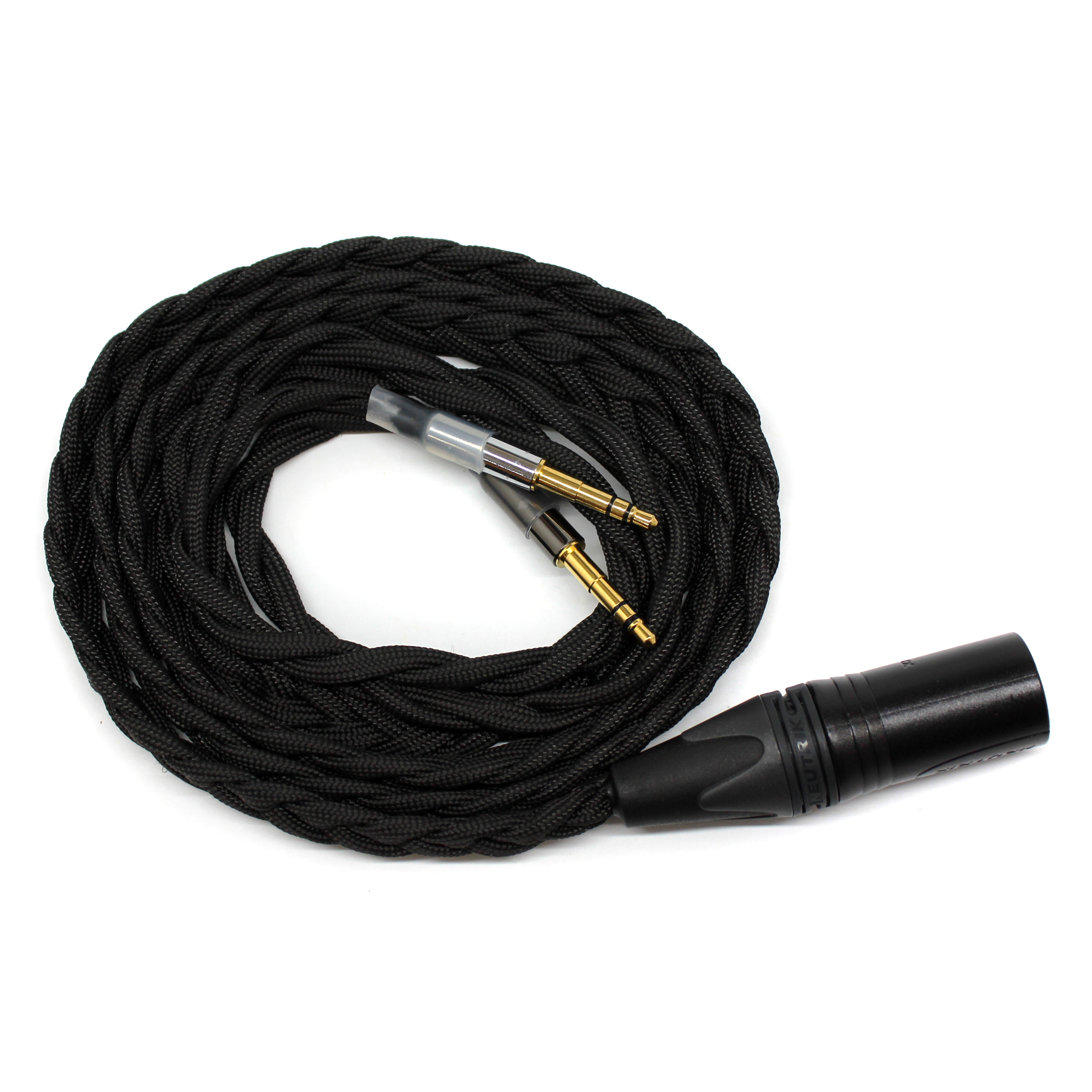 Nylon cord, black, thin, 0,5mm, 2m.