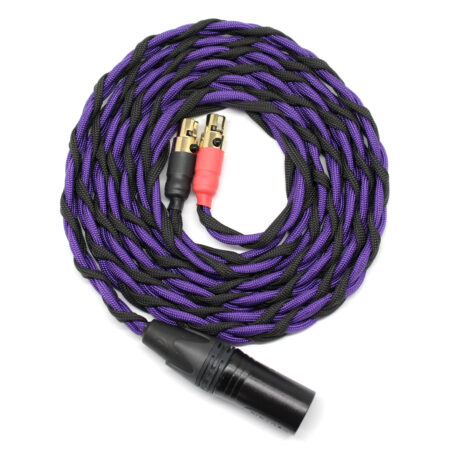 Audeze Cable 4-Pin XLR Male (2m, Black and Purple) Ready to Ship