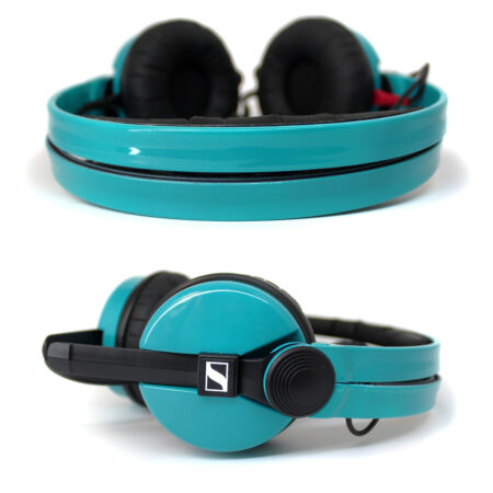 Custom Cans Teal Single Colour Sennheiser HD25 DJ Headphones Ready to Ship