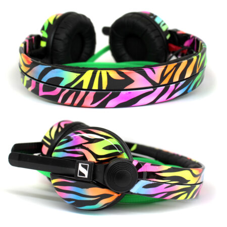 Custom Cans Disco Zebra Sennheiser HD25 DJ Headphones Ready to Ship