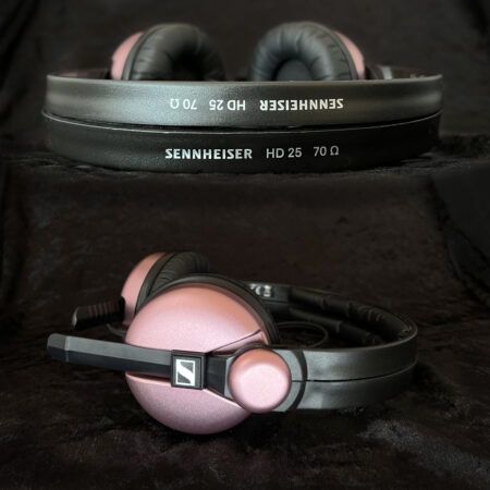 Sennheiser HD25 with Rose gold Aluminium Earcups and hinges
