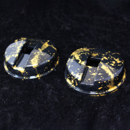 Sennheiser HD25 Painted Ear Cups Black with Gold Splatter Set of 2