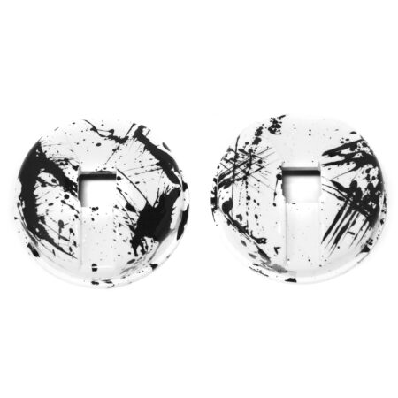 Sennheiser HD25 Painted Ear Cups White with Black Splatter Set of 2