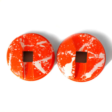 Sennheiser HD25 Painted Ear Cups Orange with White Splatter Set of 2