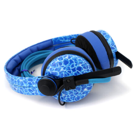 Custom Cans Anime Water Blue Sennheiser HD25 with Yaxi Blue Comfort Pads