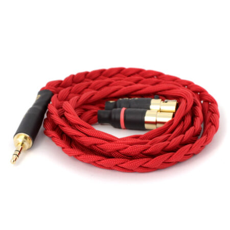 Audeze Cable 3.5mm/ 6.35mm Threaded Jack (1m, Red) Ready to Ship
