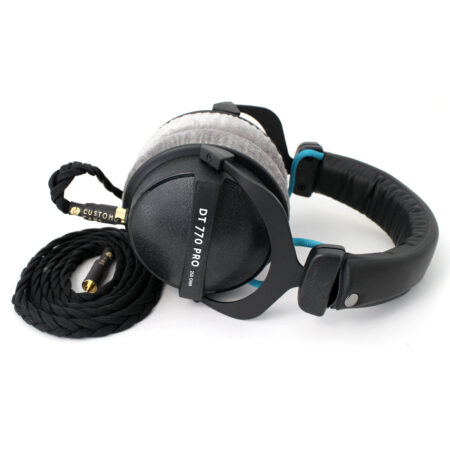 Custom Cans Beyerdynamic DT770 headphones with modified drivers, black 1.5m litz cable with 2.5mm jack Ready to Ship