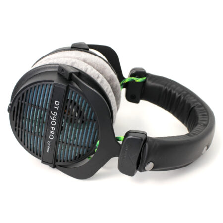 Custom Cans Beyerdynamic DT990 headphones with modified drivers, black 1.5m litz cable with 3.5mm jack Ready to Ship