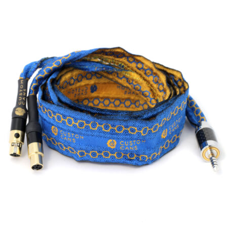 Ultimate Cable for Audeze 4.4mm Jack (1.35m, Blue and Gold) Ready to Ship
