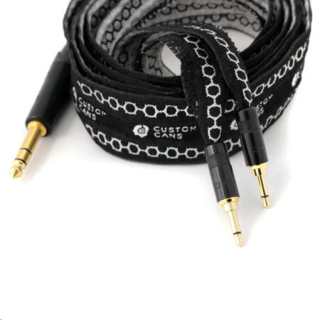 Ultimate Cable for Focal Headphones 6.35mm Jack (2m, Black and Silver) Ready to Ship
