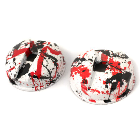 Sennheiser HD25 Painted Ear Cups White with Black and Red Splatter Set of 2