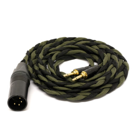 Focal Elear Cable 4-Pin XLR Male (1.25m Black and Khaki Green) Ready to Ship