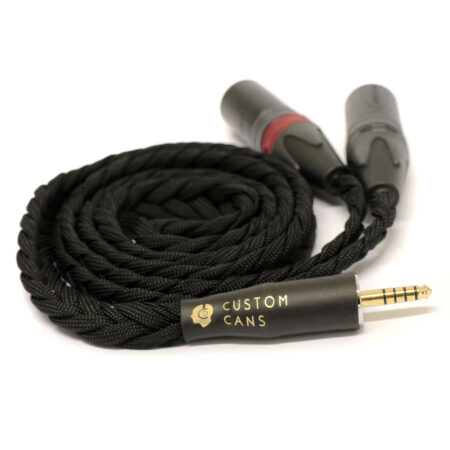 6 wire fully balanced 4.4mm to 2x3pin XLR for connecting a balanced player to a balanced amplifier (1m, Black) Ready to Ship