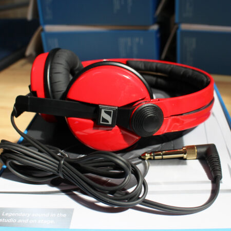 Custom Cans Flame Red Sennheiser HD25 DJ Headphones Ready to Ship