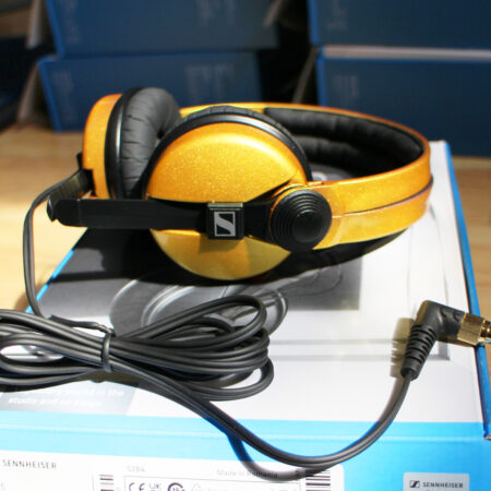 Custom Cans Yellow Gold Sennheiser HD25 DJ Headphones Ready to Ship