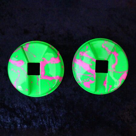 Sennheiser HD25 Painted Ear Cups Green with Pink Splatter Set of 2