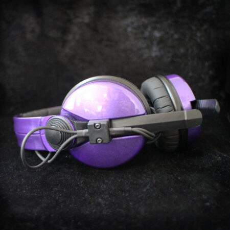 Custom Cans Metallic Purple Single Colour Sennheiser HD25 DJ Headphones Ready to Ship