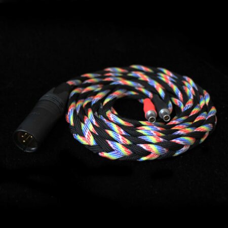 Sennheiser HD800 Cable 4-Pin XLR (1.5m, Black and Rainbow) Ready to Ship