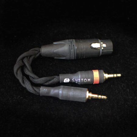 Headphone Adapter 2 x 3.5mm Jack to 4-Pin XLR Female (12cm, Black) Ready to Ship