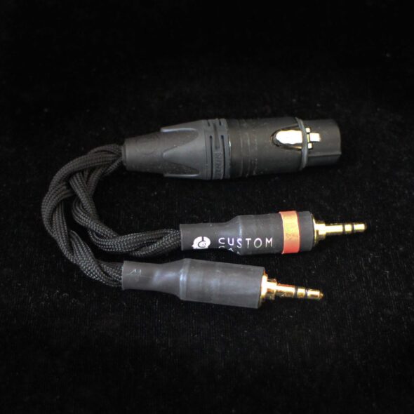 Headphone Adapter 2 x 3.5mm Jack to 4-Pin XLR Female (12cm, Black) Ready to Ship